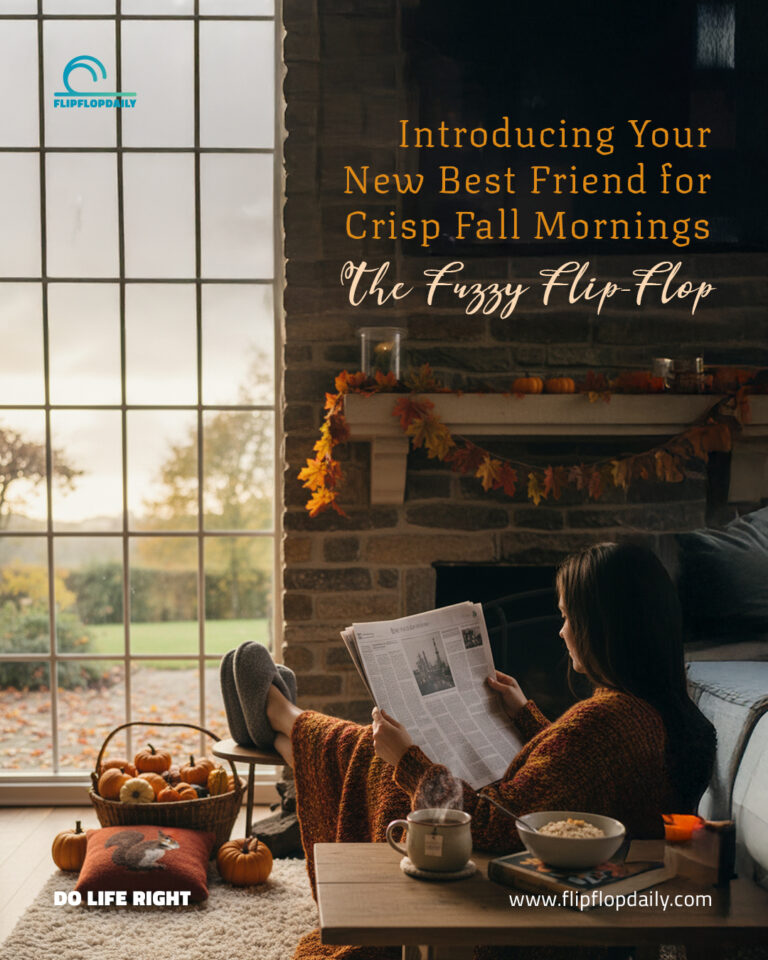 IG Oct8 Introducing Your New Best Friend for Crisp Fall Mornings The Fuzzy Flip Flop