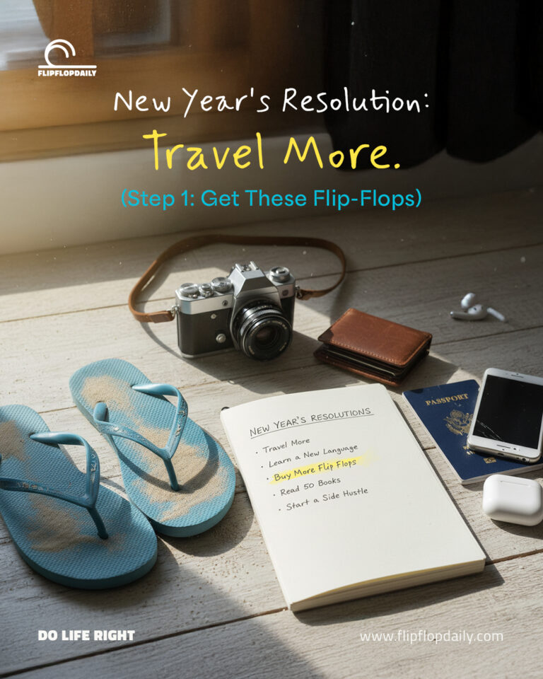 IG Dec31 New Years Resolution Travel More Step 1 Get These Flip Flops